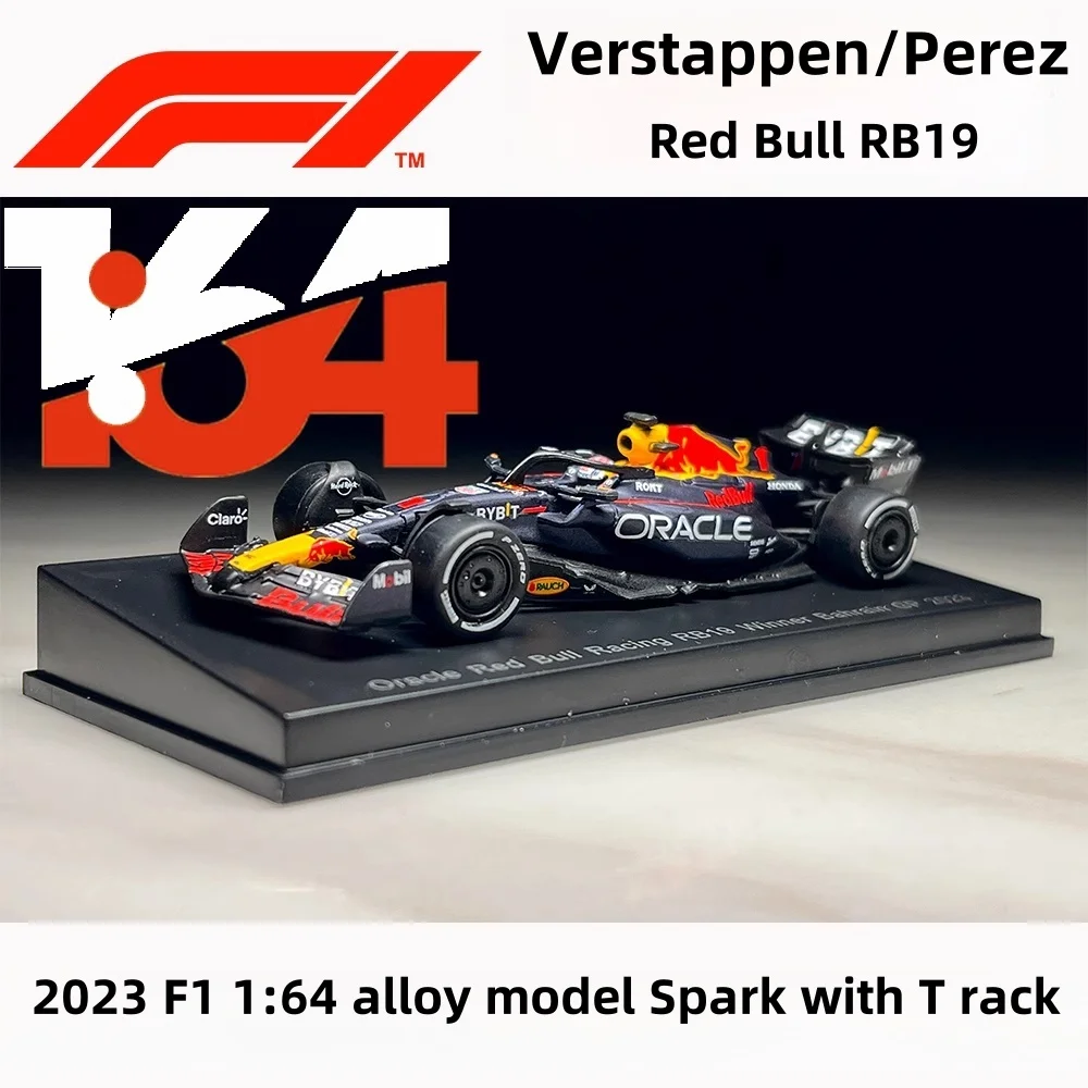 2023 1:64 Verstapan Perez F1 Red Bull RB19 miniaturowy model z żywicy, dekoracja dla dorosłych, zabawka dla chłopca, prezent urodzinowy dla dzieci