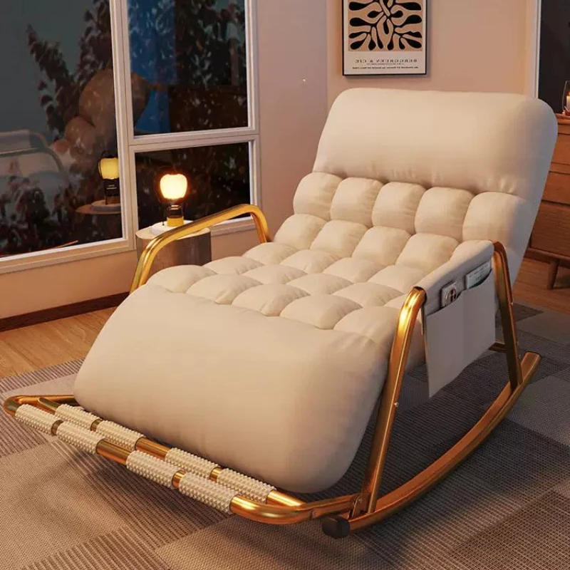 Lazy sofa chair reclining and sleeping lunch chair living room balcony leisure chair household double recliner rocking