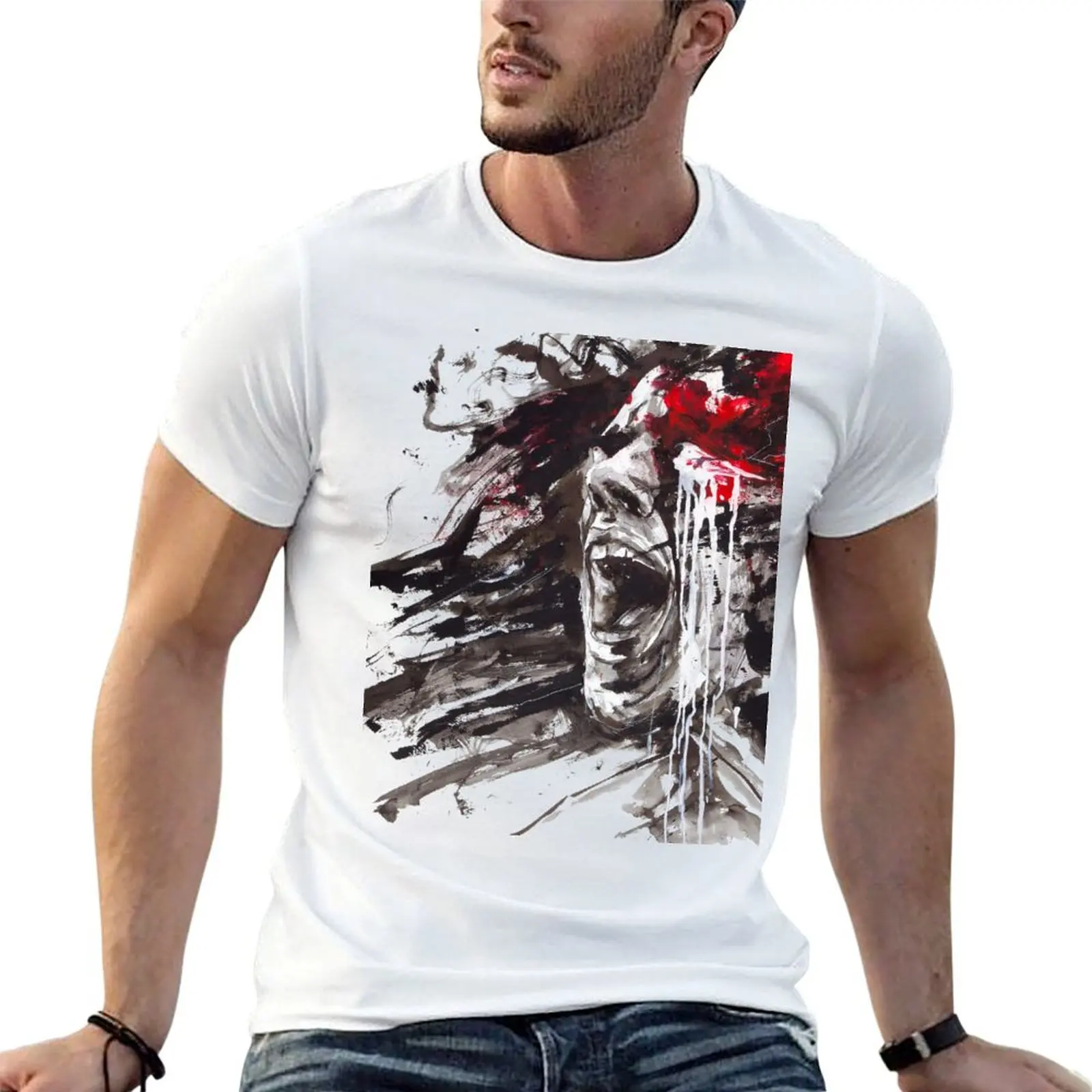 The Pain of Cluster Headache by Agnes-Cecile T-Shirt Lightweight Print T-Shirt