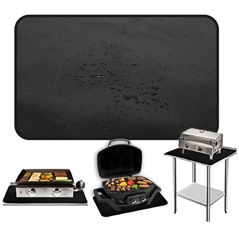 

Under Grill Mat for Outdoor Grill Fireproof Grill Pad Indoor Fireplace/Fire Pit Mat Oil-Proof Waterproof BBQ Protector for Decks