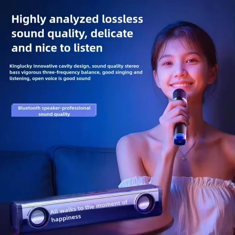 ميكروفون غناء بلوتوث لاسلكي الكل في واحد مكبر صوت للمنزل KTV مجموعة 30 وات شاشة غنائية عالية الحجم مضخم صوت عالي الحجم #2