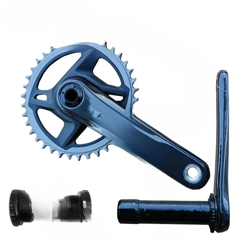 Highway single plate carbon fiber crank group 12 speed tooth plate 38T positive and negative tooth plate