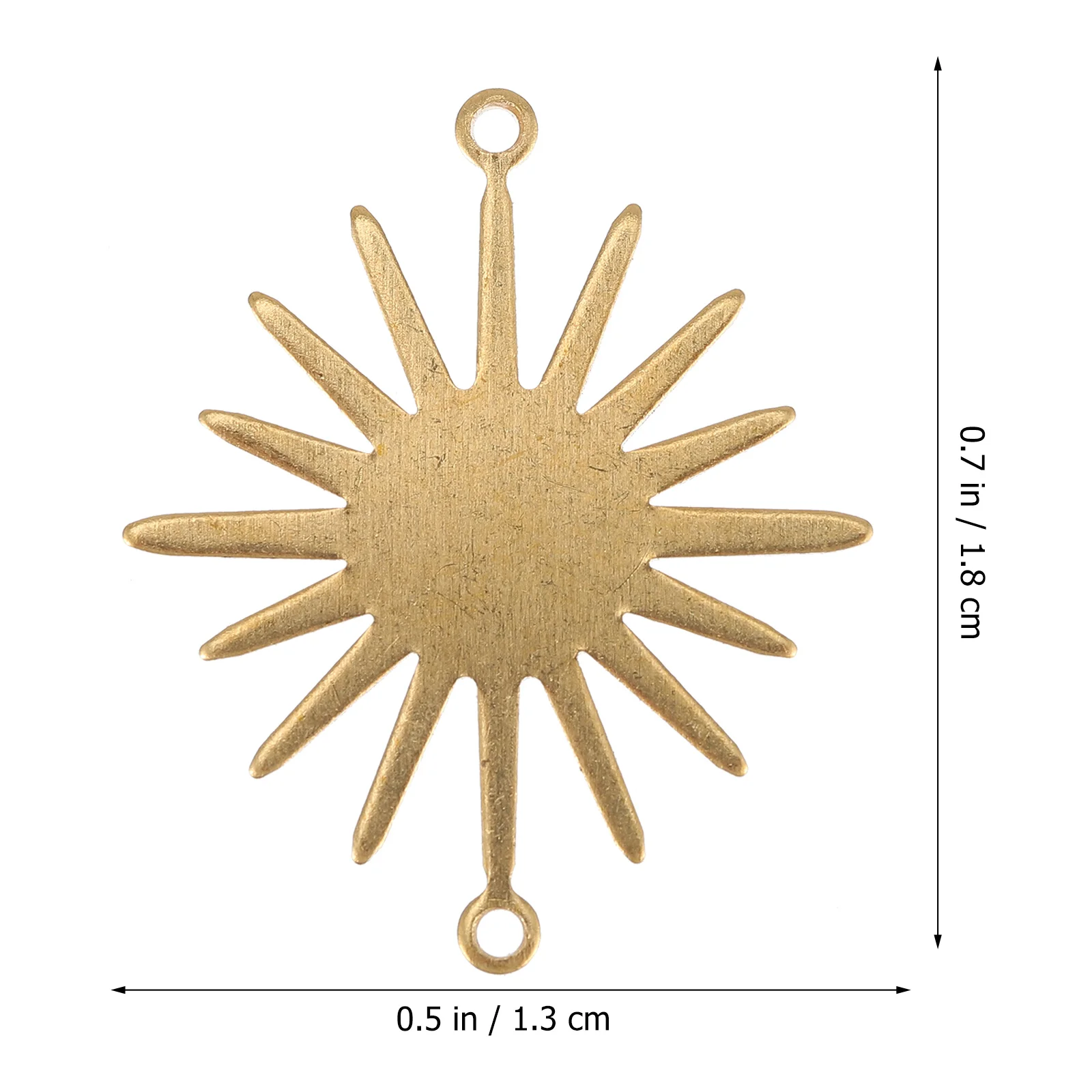 50 Uds. De joyería de girasol, colgante artesanal, dijes de decoración dorada, candelabro con cuentas, pulsera artesanal, pendientes de aleación