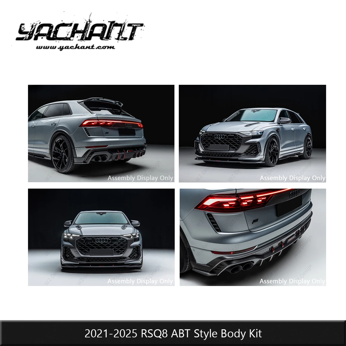 Dry Carbon Fiber ABT Style Body Kit Fit For 2021-2025 RSQ8 Front Rear Aero Conversion Set Performance SUV Styling Kit