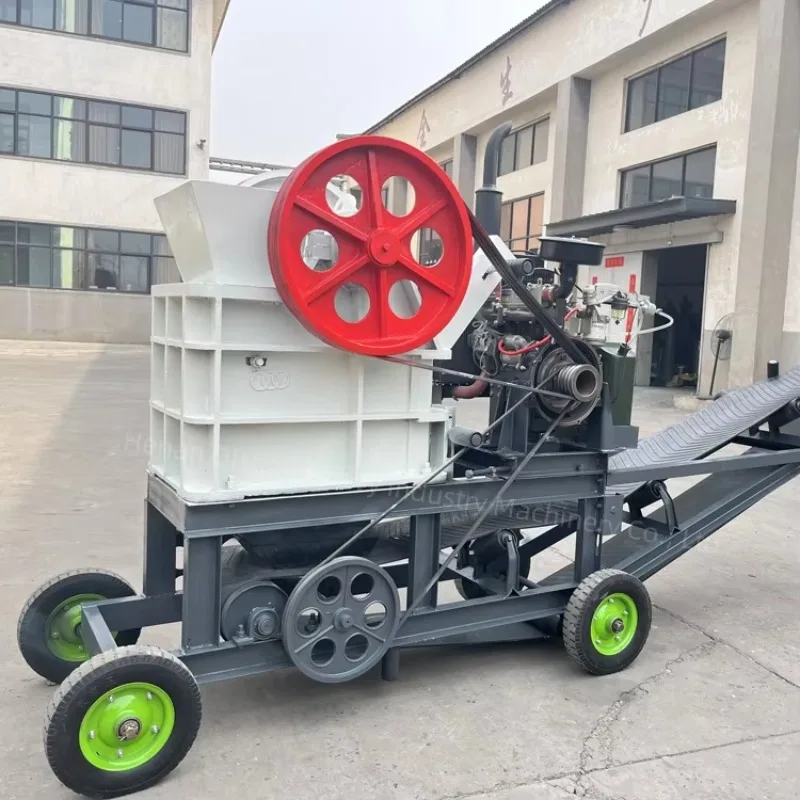 

Портативная дробилка челюстей D iesel и электрическая с высоким соотношением дробления и конвейерным аксессуаром