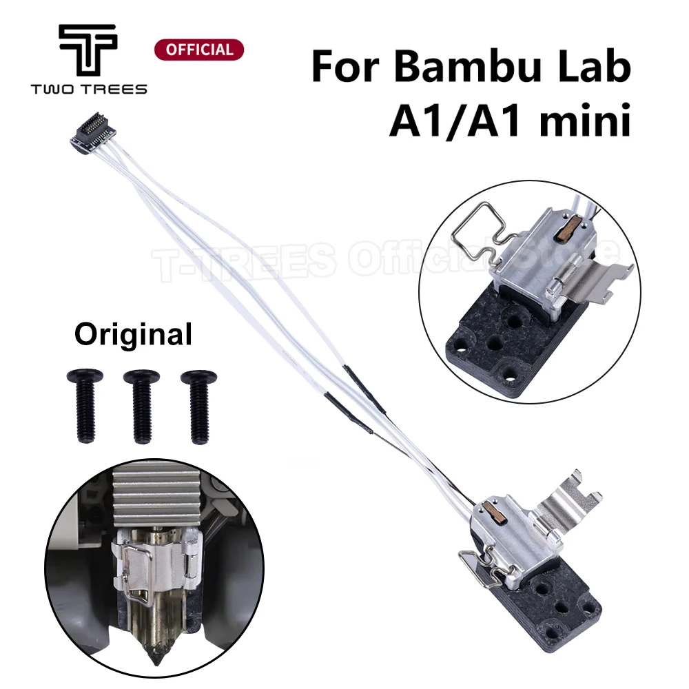 

Оригинальный комплект нагрева для Bambu Lab A1/A1 Mini Hotend, монтажный нагревательный узел для Hotend, детали 3D-принтера 1/2/3 шт.