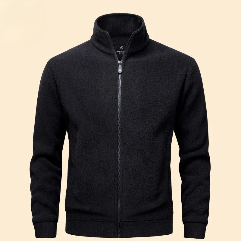 Fashion New Jacket Men's Autumn And Winter Trendy Fleece Jacket Male's Casual Heated Warm Top