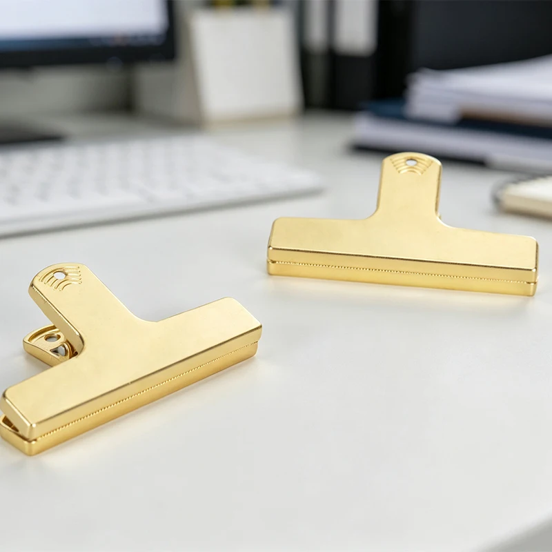 1PC Large Binder Clips Metal Bill Binder Clip Foldback Notes Letter File Paper Clip Binding Securing Clip Stationery