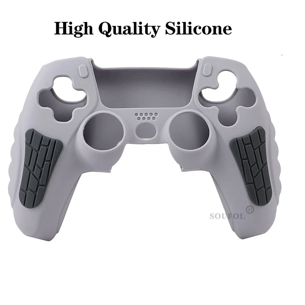Anti-Slip Silicone Skin for Ps5 Controller Accessories Soft Protective Cover Case for PS5 Control Grip with Touch Pad Stickers - view 5