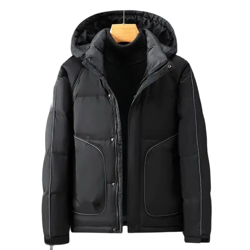 

BATMO 2023 new arrival winter high quality white duck down hooded jackets men,waterproof coat men 801