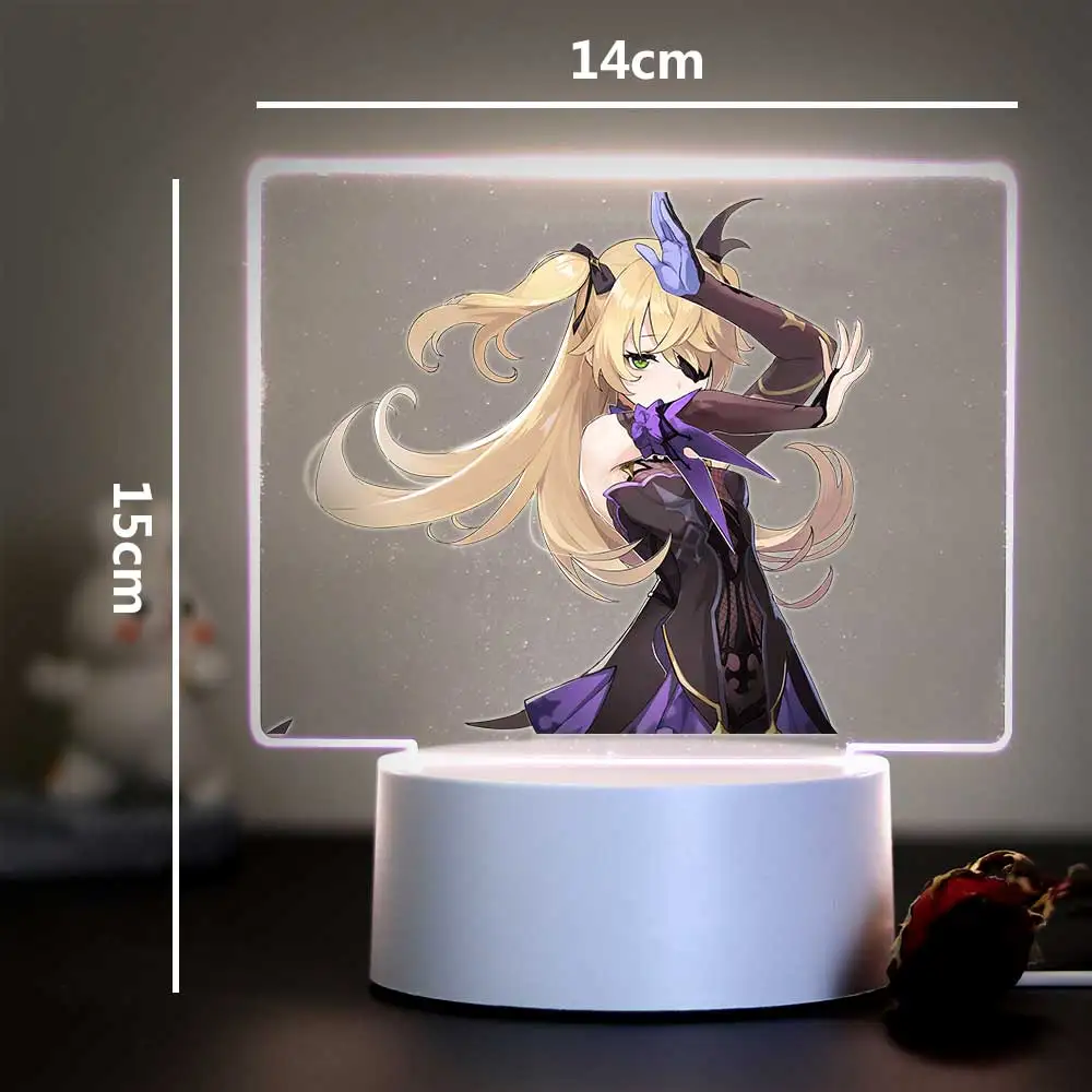 Genshin Impact characters Xiao 3D Visual Night Lamp for Game Room Decor Girlfriend Lovers Gift