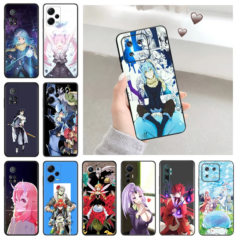 Silicone Soft Phone Case for Redmi Note 13 Pro 4G 12 12c 13c Xiaomi 12t 12x Lite That Time I Got Reincarnated as a Slime Cover