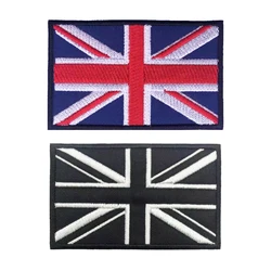 British flag U.K Patches England Britain Armband Embroidered Patch Hook Loop Iron On Embroidery  Badge Military Stripe