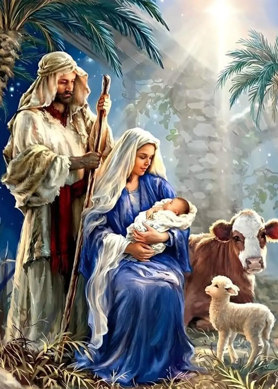 Christmas Holy Night Jesus Christian Garden Flag 12x18 inch Double Sided Winter Yard Outdoor Flag Decoration -A 12x18 inch G yyi
