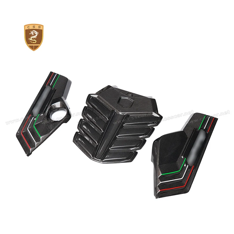 3pcs Car Engine Compartment Lock Lid Latch Partition Panel Cover Trim For Lamborghini URUS OEM Style Replacement Bodykits