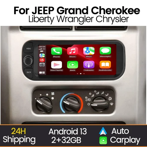 MEKEDE Radio estéreo para coche JEEP Grand Cherokee Liberty Wrangler Chrysler 2002-2006 reproductor Multimedia de vídeo para coche Android Auto