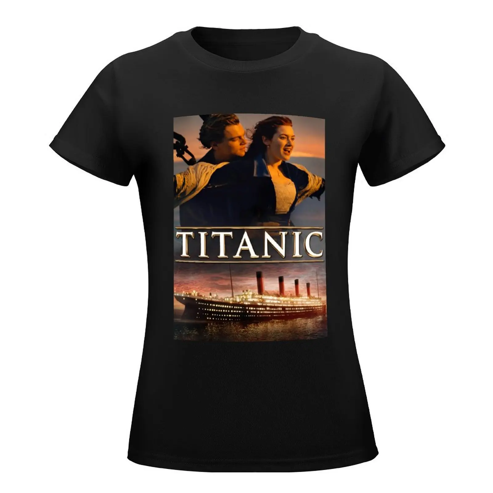 Movies You Titanic Poster - T-Shirt Short sleeve tee hippie clothes summer tops workout shirts for Women loose fit