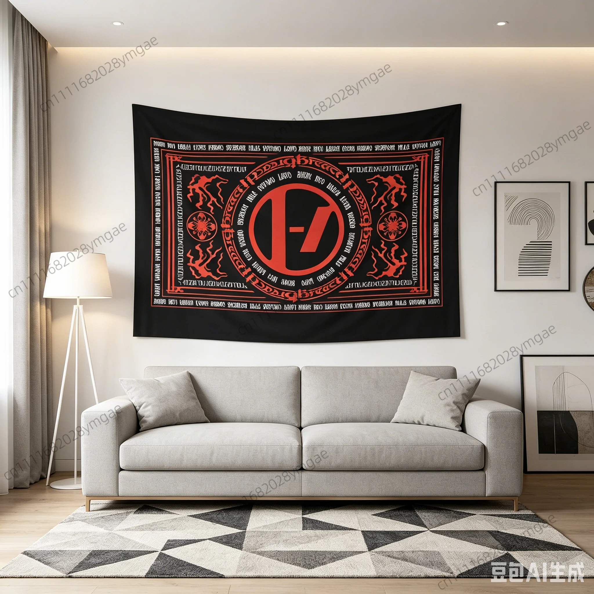 Unique Poster Tapestry T-Twenty One Pilot Band Flags Wall Hanging Tapestries Aesthetic Bedroom Background Cloth Fan Banner Decor