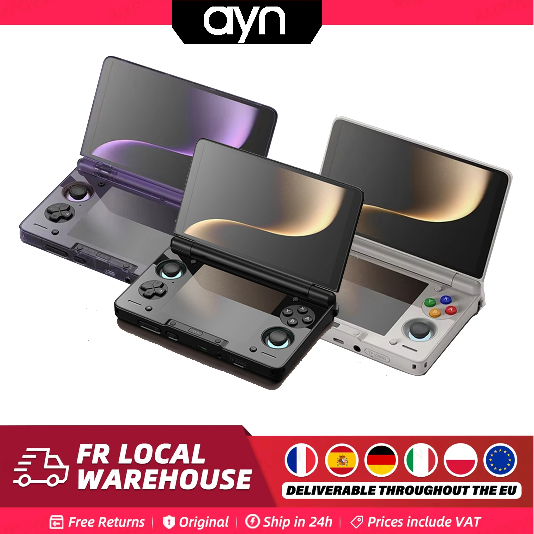 Console de jeu portable AYN Thor 6'' OLED à double écran, processeur Qualcomm Snapdragon, Android 13, batterie 6000 mAh, manettes Hall Stick