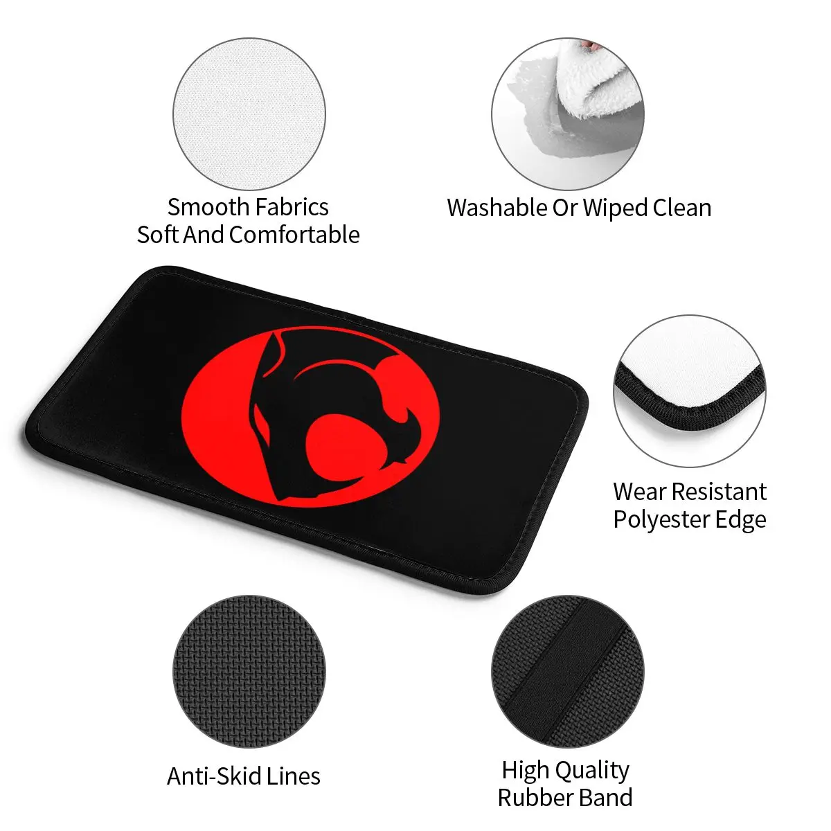 Custom Cartoon Anime Thundercats Center Console Pad Box Car Armrest Cover Mat Universal Breathable Interior Cushion Storage Box