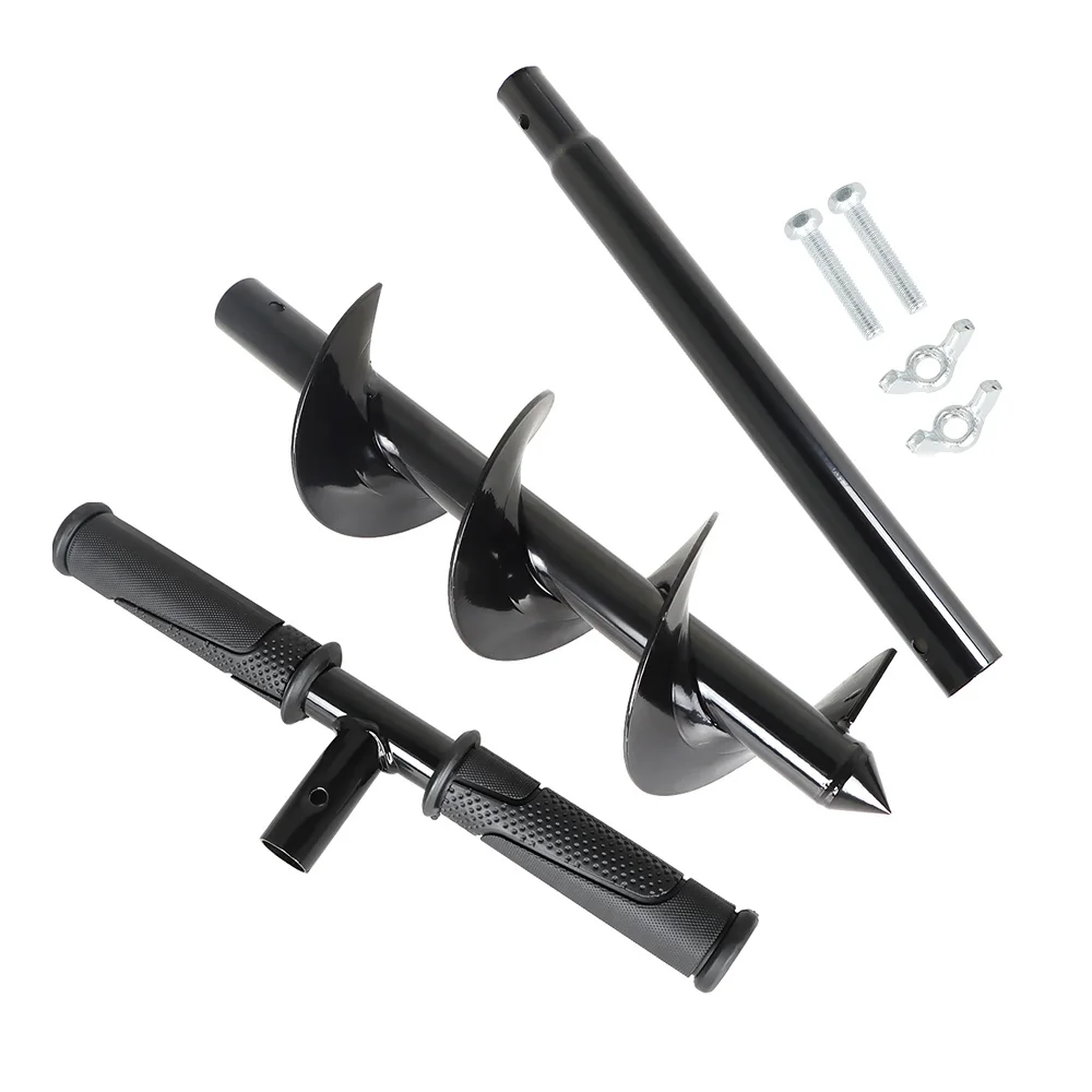 

Черная Т-образная форма 4 x 24 дюйма, садовый шнек, ручной шнек, копальный бит для луковиц и постельных принадлежностей, растений