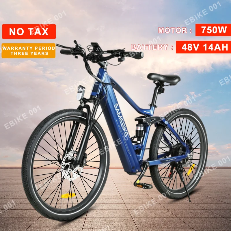 SAMEBIKE XD26-II Electric Bikes 750W 48V 14AH 26-inch Adult Ebike Mountain Snow Electric Bicycles Hydraulic Disc Brake USA Stock