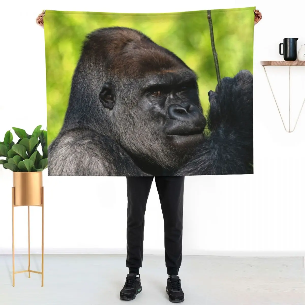 Silverback Throw Blanket Single Hairys For Baby Hair Vintage Multi-Purpose Blankets