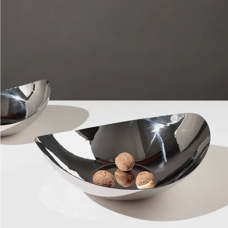 Luxury Stainless Steel Bowls, Tableware, Fruit Plates, Salad Bowls, Family Gatherings, Cold Dishes, Bread, Candy Storage Plates