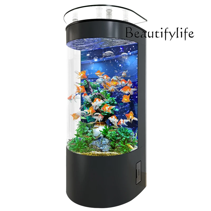 Home Living Room Change Water Ecological Large Landscape Aquarium Fish Globe