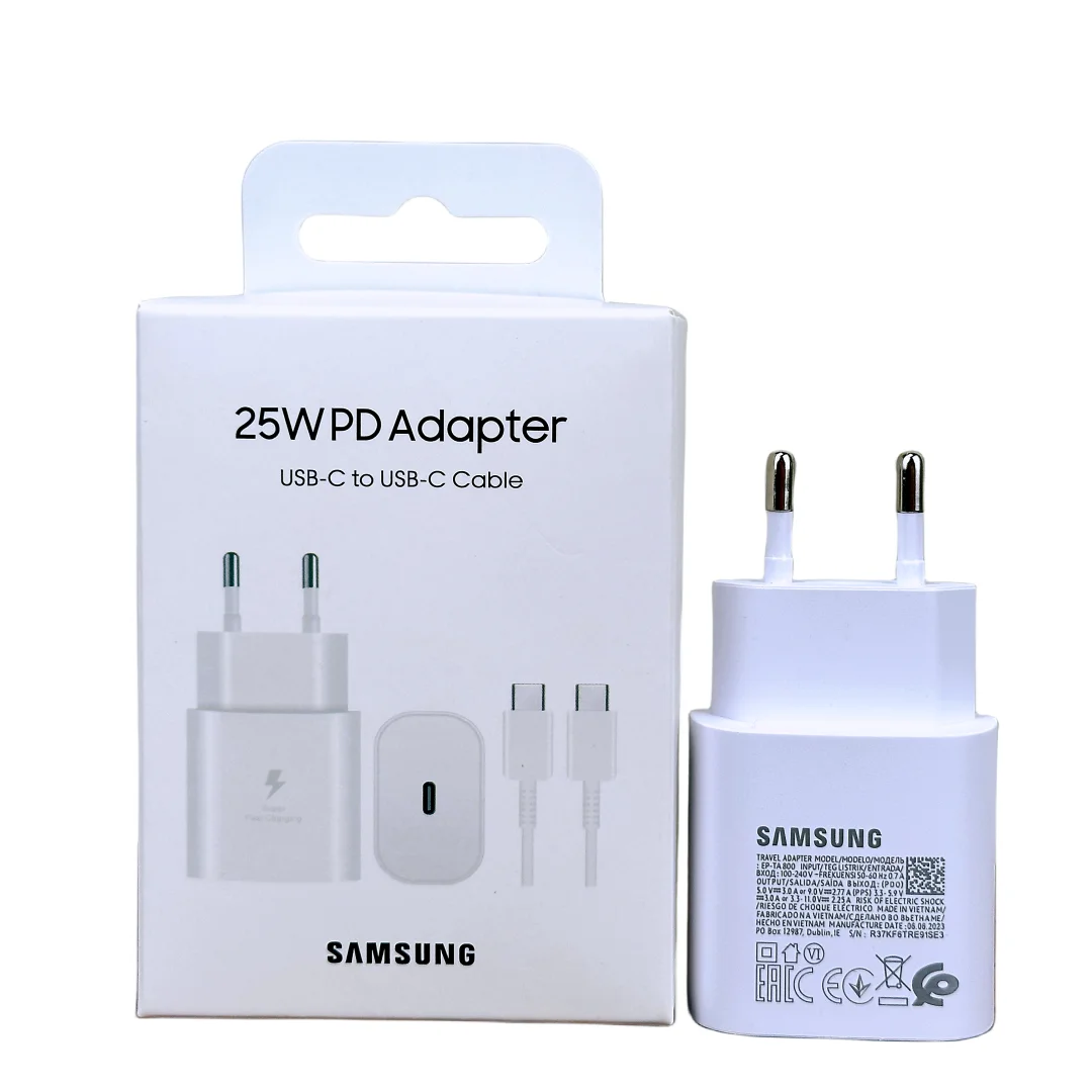 Samsung Genuine Charger 25W Fast Charge Original Adapter Type C Cable For Galaxy S23 S22 Plus S21 S2