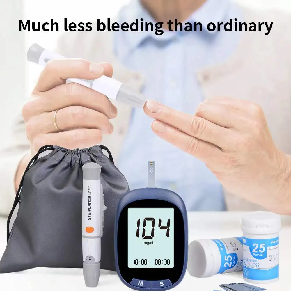 HD Large Screen Blood Glucose Meter Blood Glucose Tester Medical High Blood Glucose Measuring Machine Double Unit Can Switch