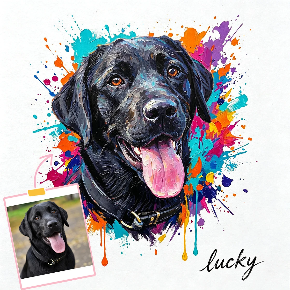 Custom Pet Photos Custom Watercolor Art Posters Dog Cartoon Portrait Wall Art Gallery Wall Prints Christmas Canvas Prints  Gift