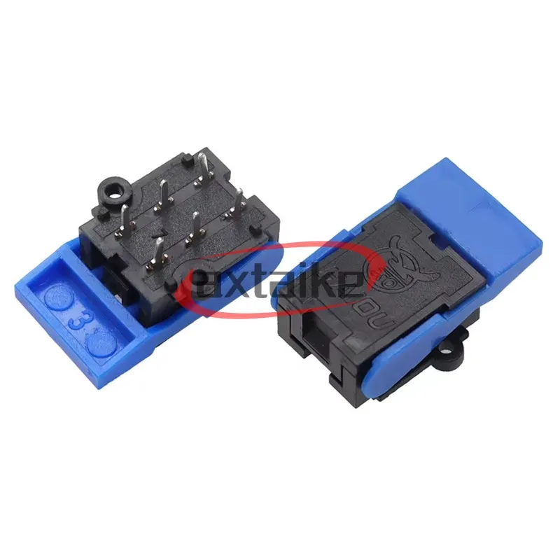 10PCS 6Pin Telephone Hook Switch/Reed Switch Retainer Blade Repair Parts for Doorbell/Intercom/Telephone Blue