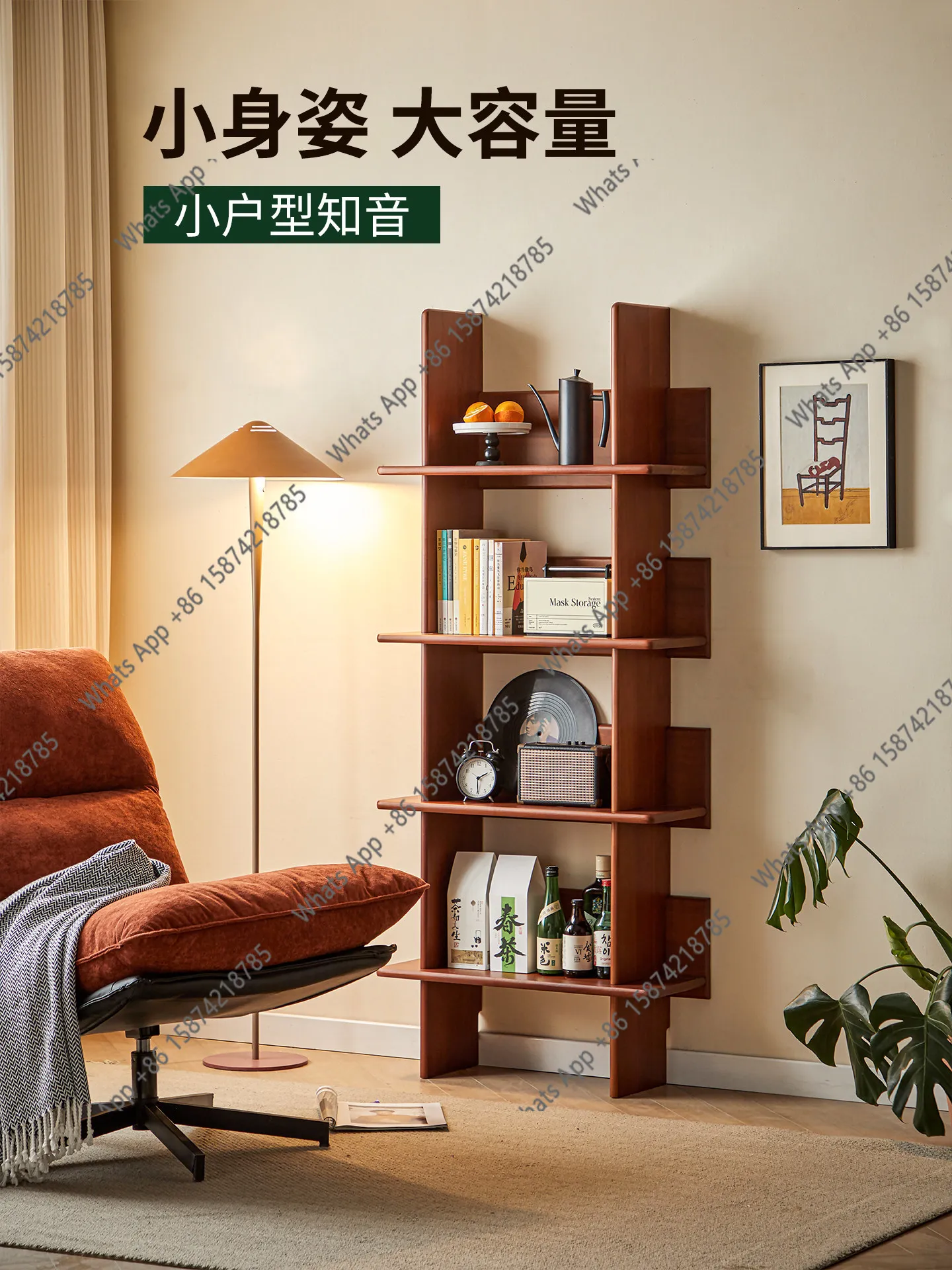 

Средневековая книжная полка из массива боксвуда, открытая витрина для журналов, стеллаж для гостиной, для дома