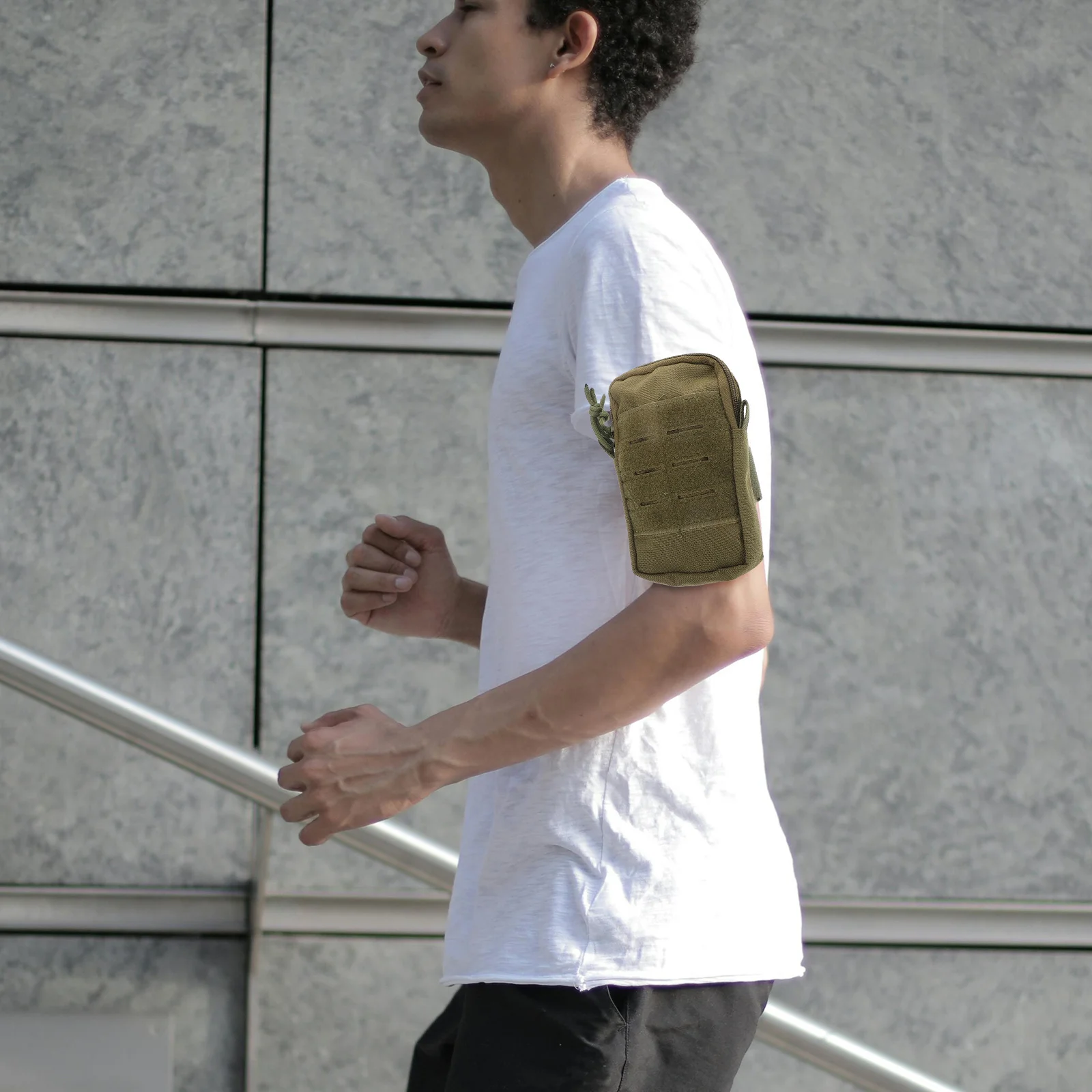 Brassard de course réglable, pochette de téléphone portable anti-transpiration, sac de bras de sport, grand rangement, plusieurs poches, jogging, cyclisme, fitness