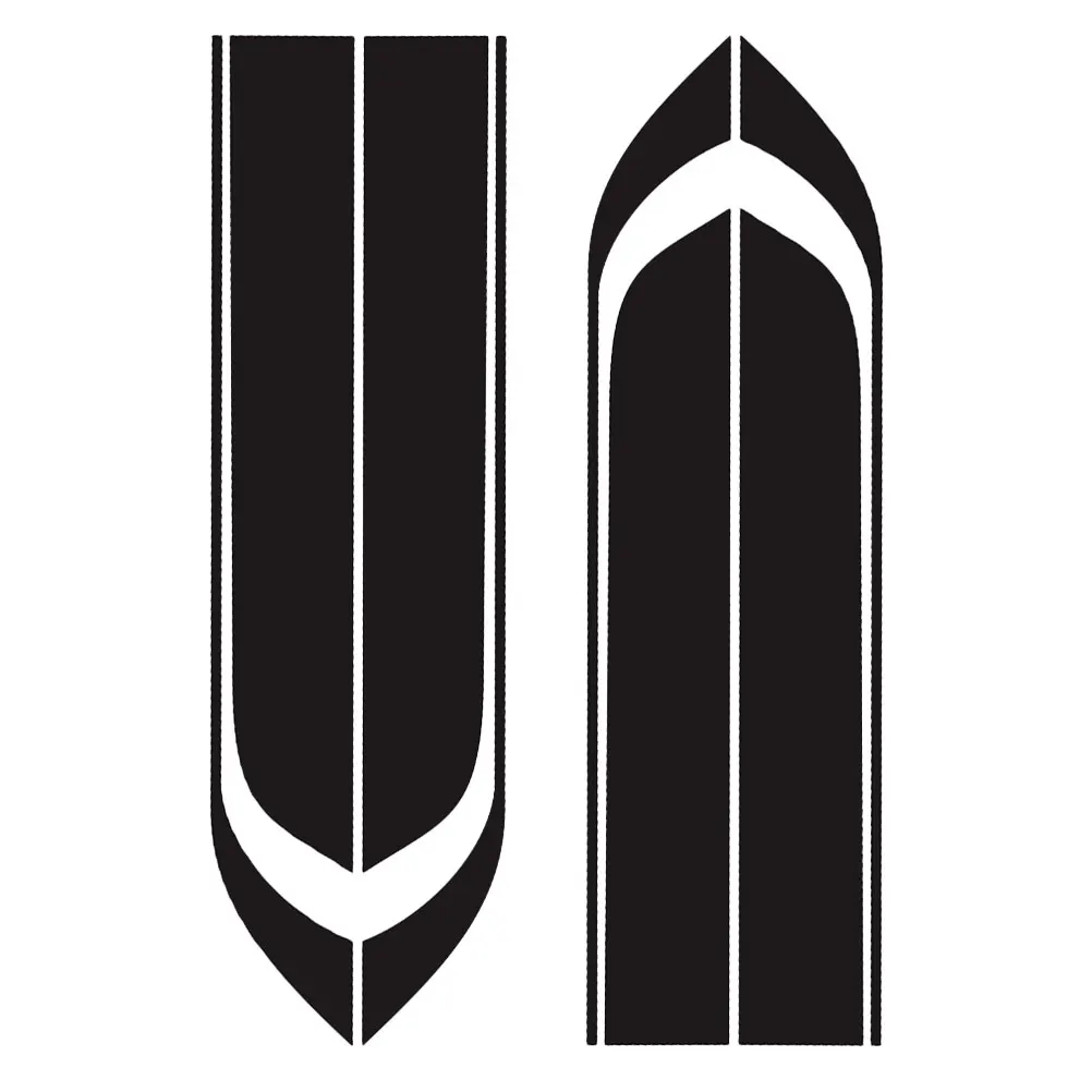 

2pcs PVC Hood Decals Racing Stripes Car Body Stickers Engine Cover Decorations Durable Universal Fit for Cars Trucks Trunk Auto