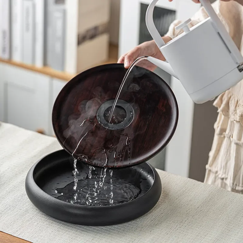 Bamboo Fabric Tea Tray Creative Thermal Insulation Pot Bearing High End Office Dry Brewing Table Chinese Style Small Tea Set