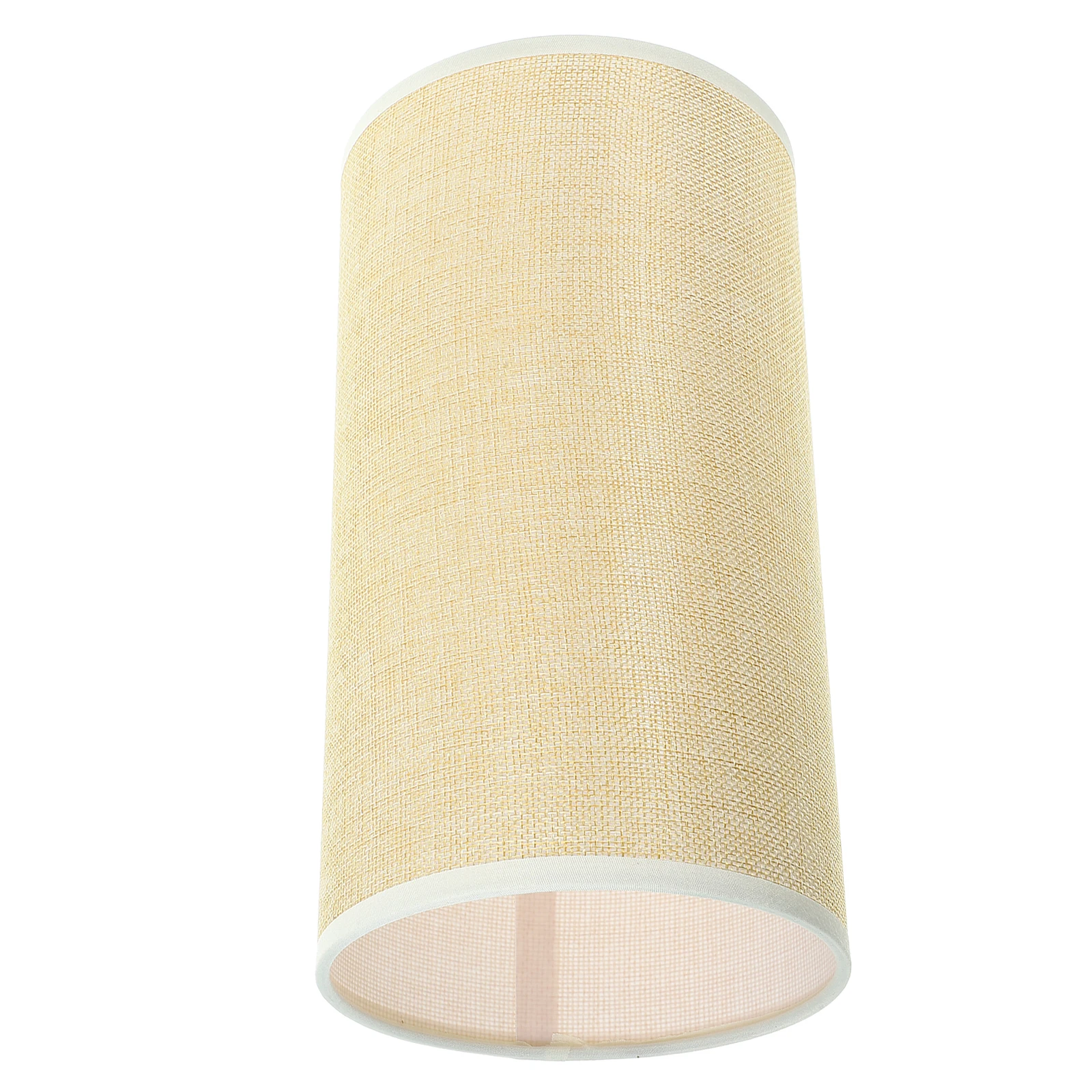 

Round Lampshade E27 Base Cloth Table Shade 14-26cm Beige Modern Decorative Replacement Shades for Bedroom Living Room Lamp Cover