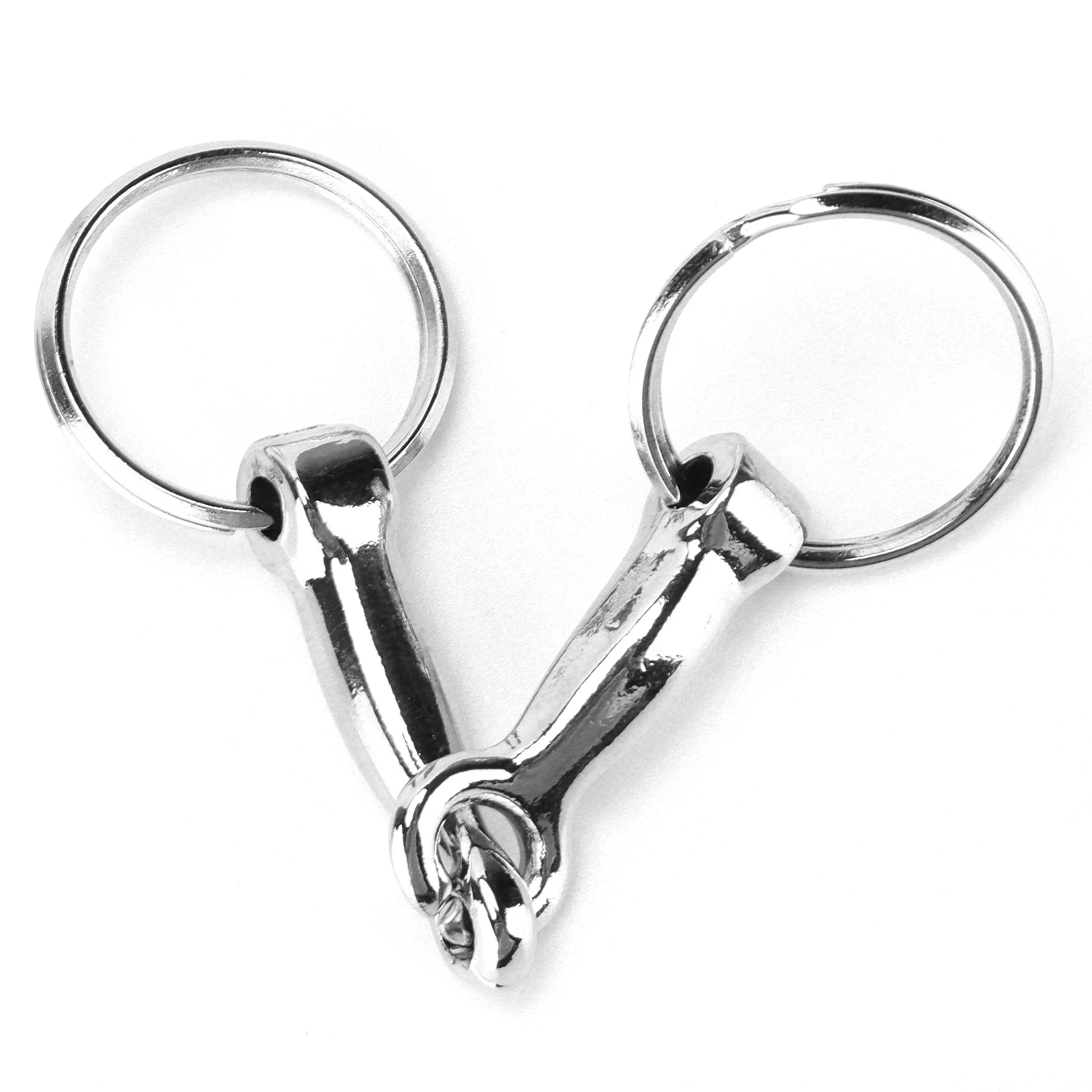 Horse Snaffle Bit Keychain Zinc Alloy Pelham Keychain Single Connector Horse Bit Key Knot