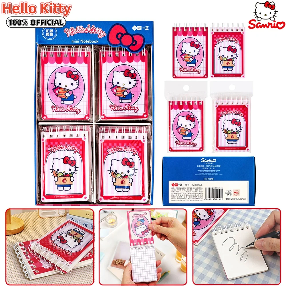 Genuine Sanrio Kt Cat Cartoon Mini Spiral Notebooks Hello Kitty Portable Pocket Planners Journal Memo Pad Study Stationery Gifts