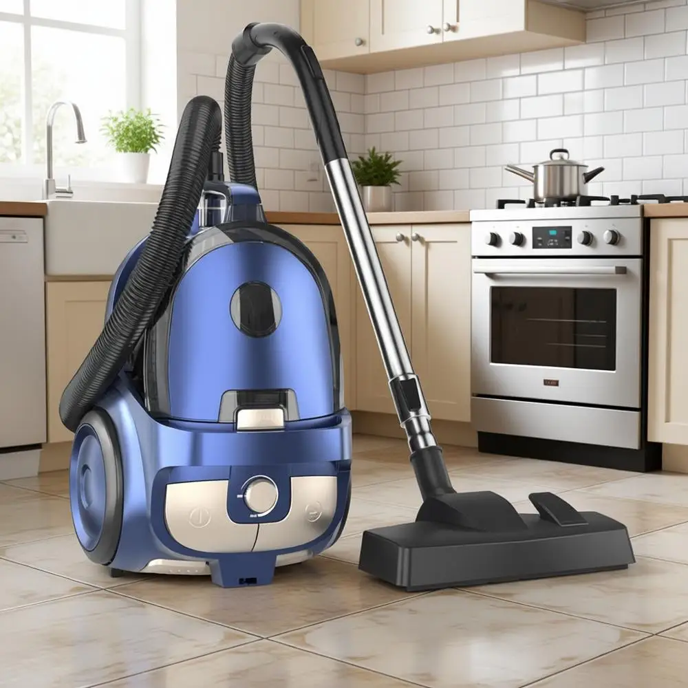 

Мощный пылесос 1600 Вт с высокой силой всасывания, контейнером для пыли 4,5 кварты, щеткой N-Go, HEPA-фильтром, двойным мотором и 4 насадками для уборки, идеально подходит для низких уровней загрязнения.