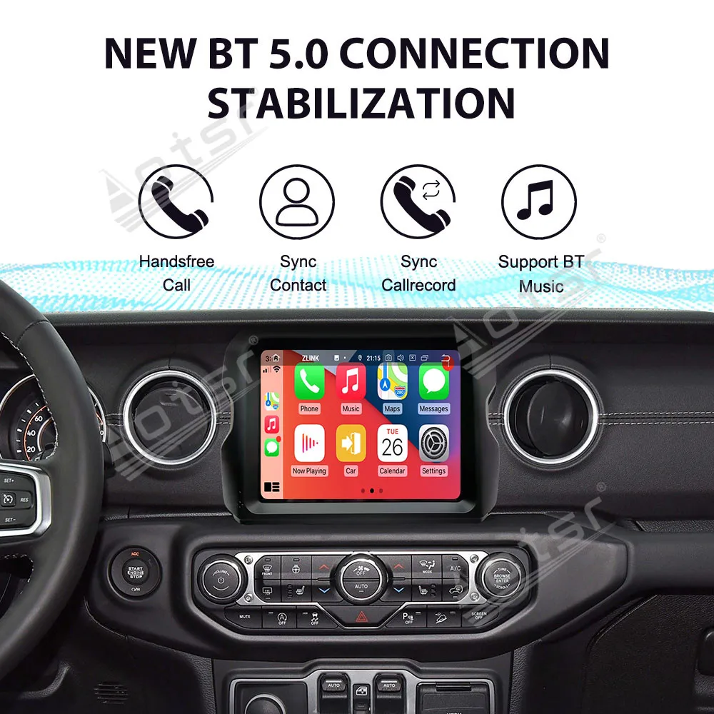 US Stock 8.4 Inch Android 14 For Jeep Wrangler 2018-2022 Gps Navigation Carplay Car Radio HD Touch screen Stereo Auto Head Unit