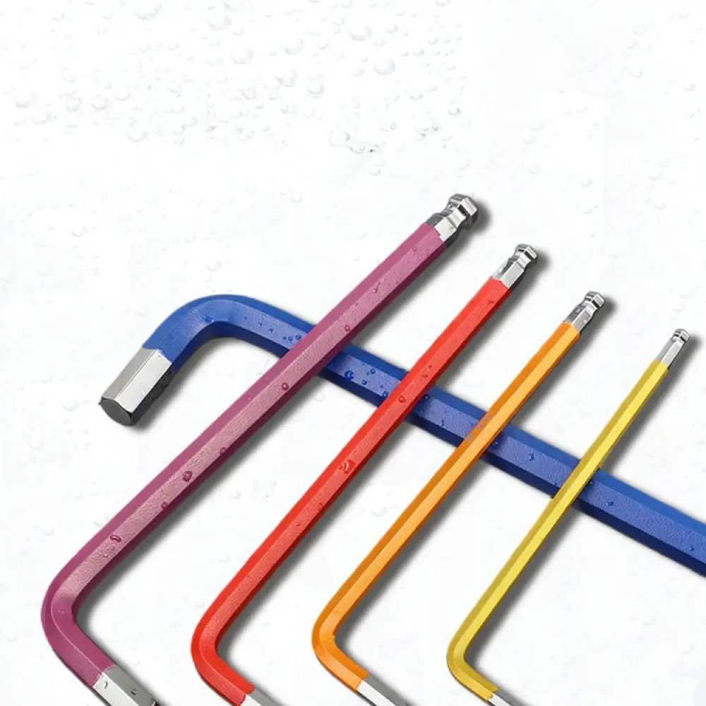 Ergonomic Ball Head Hex Wrench Set Metric Allen Key Tool Kit Precise Manual Repair Tools For Household Hardware
