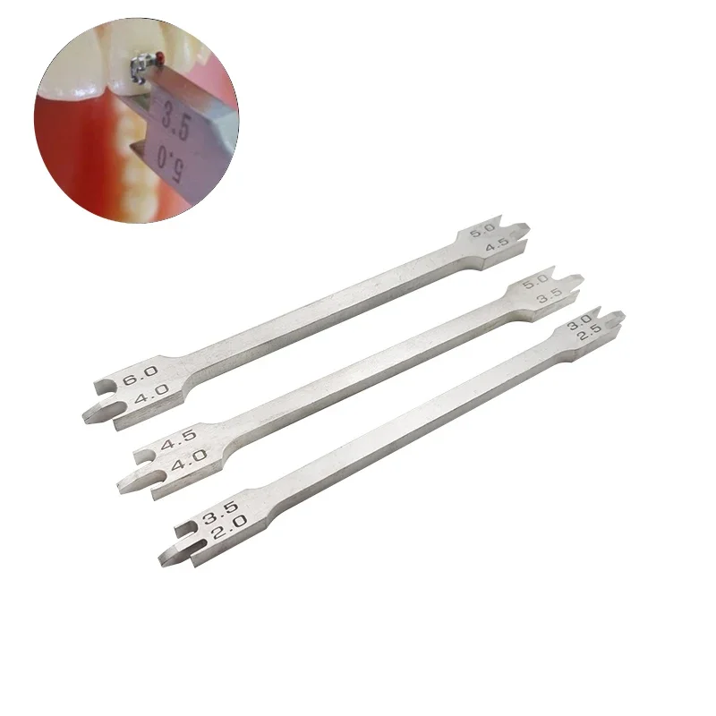 1Pcs  Stainless Steel Dental Bracket Gauge Locator Extended Orthodontic Bracket Locator