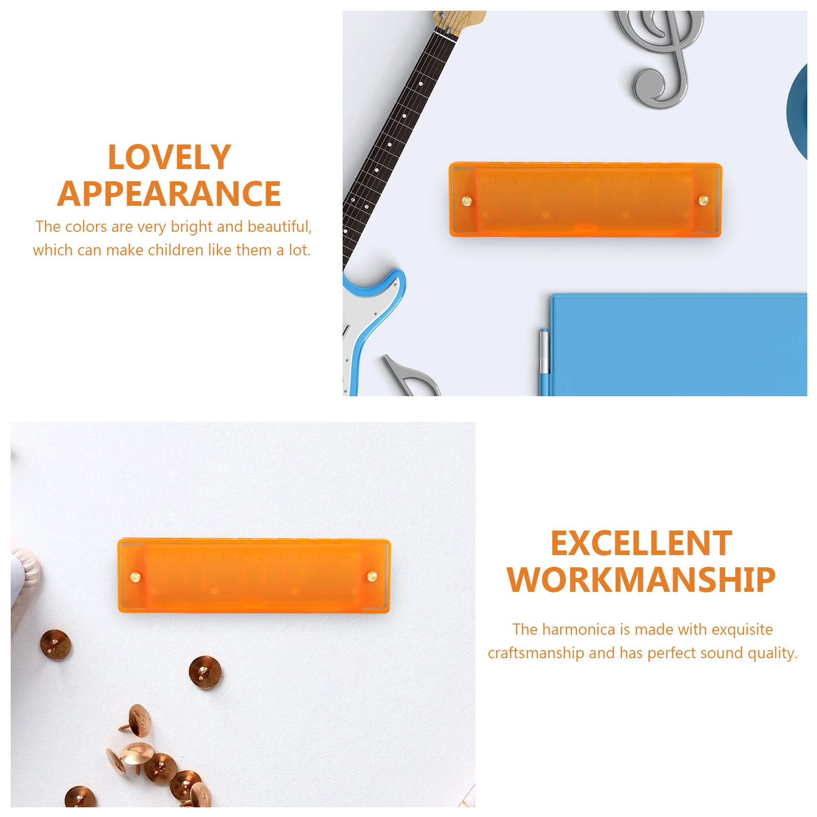 

Children's Harmonica Toddler Musical Instrument Toy Mouth Organ for Kids Instruments Beginners