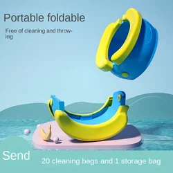 Children's Portable Foldable Small Toilet for Outdoor Use Male and Female Baby Car Emergency Toilet Travel Basin Urinal