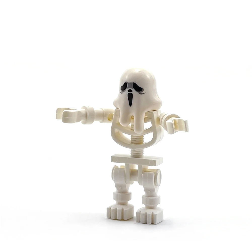 MOC Halloween Skeleton Armee Mini Puppe Bausteine DIY Zusammengebaute Bausteine Charakter Puppe Skelett Pferd Ornamente Spielzeug