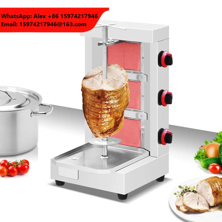 Hot Sale Non Table Top Automatic Rotary Shawarma Machine Manual Rotation Cheap Price Used Frozen Doner Kebab
