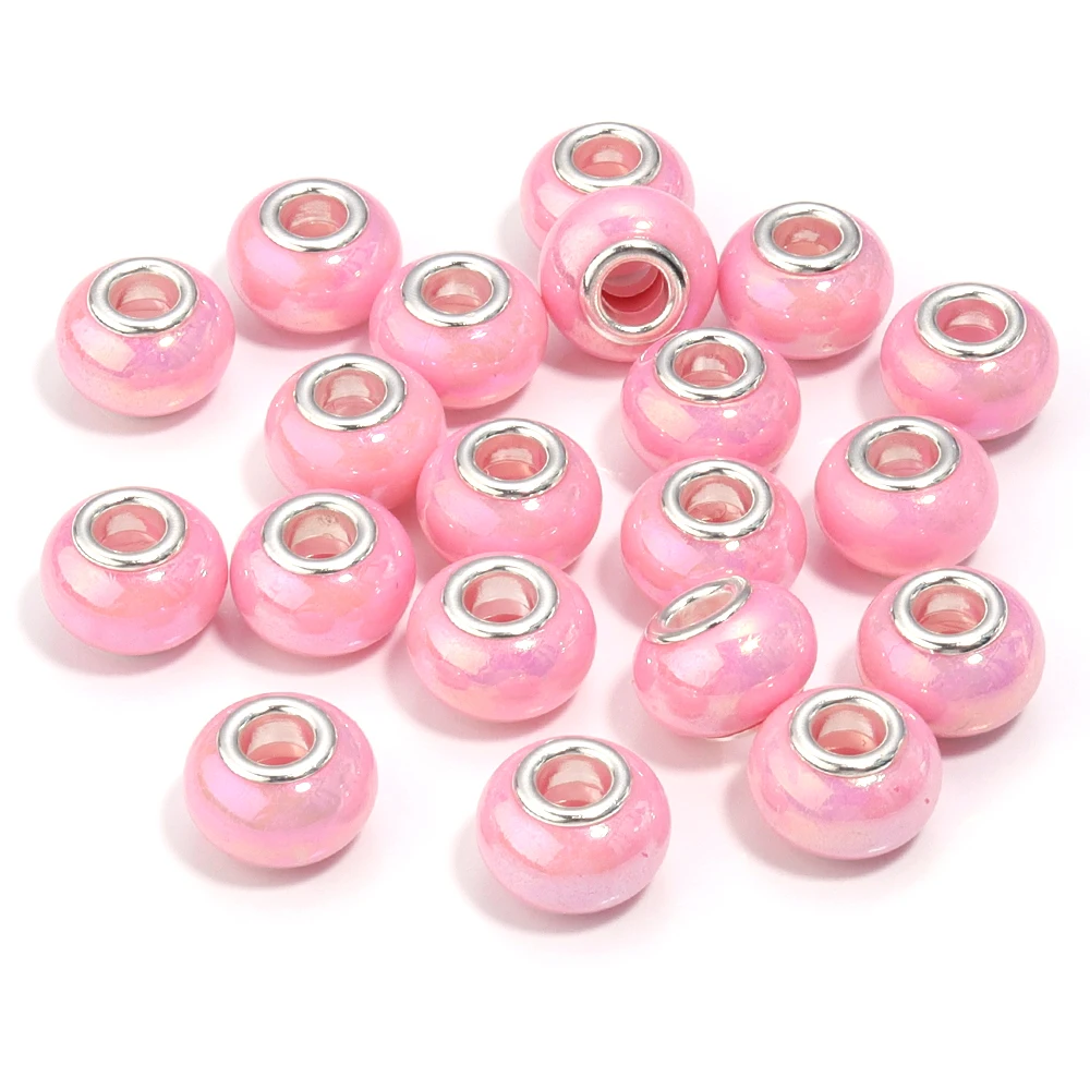 20Pcs Resin Round Beads for DIY Bracelet and Necklace Making