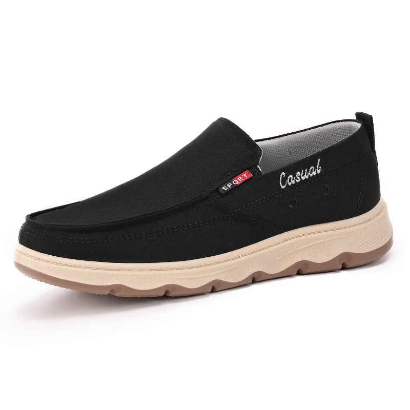 Plus-size Men's Casual Shoes Soft-soled Old Beijing Cloth Shoes Versatile and Breathable Single Shoes Lightweight  Men's Sneaker